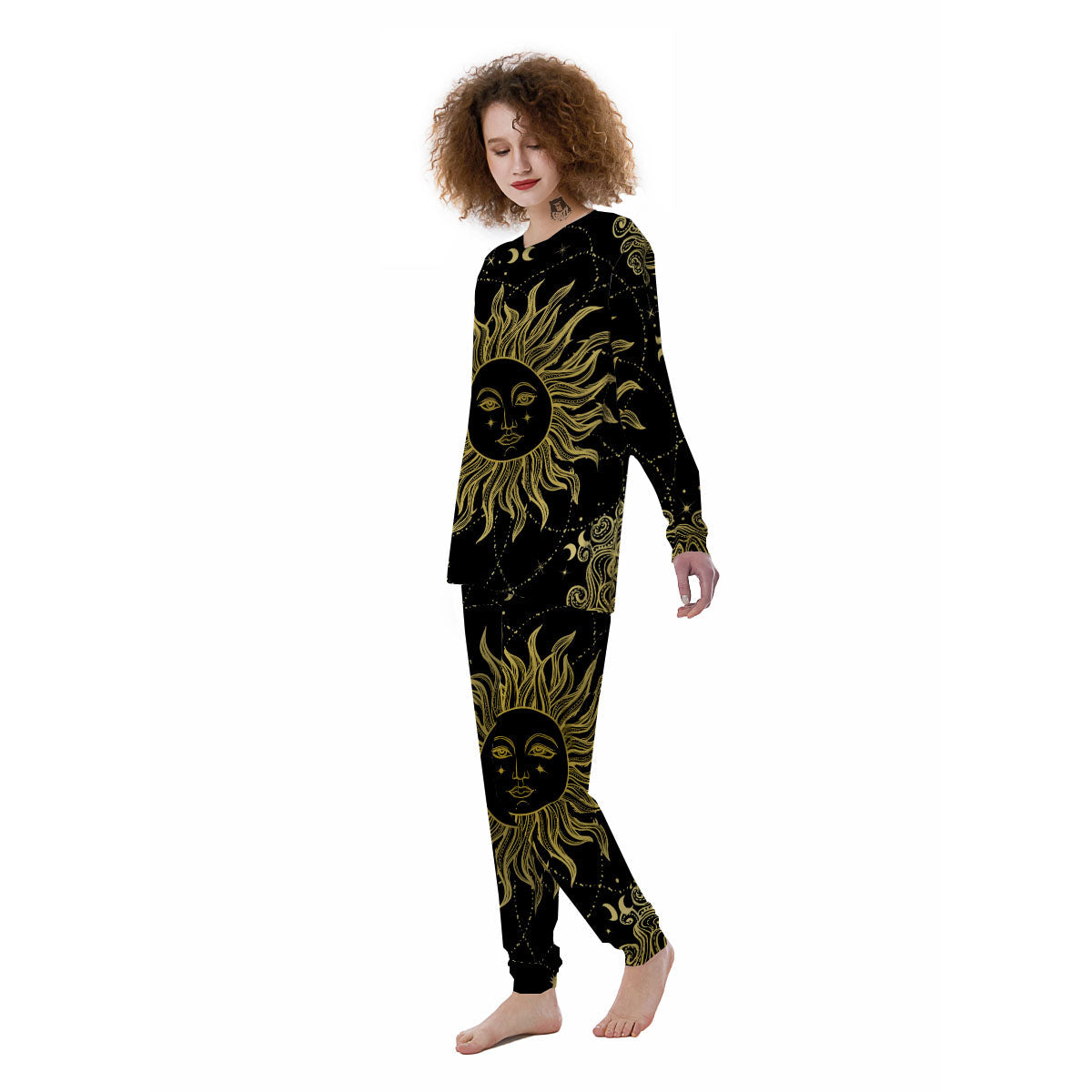 Sun Celestial Vintage Print Women's Pajamas-grizzshop