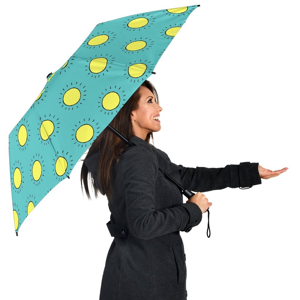 Sun Cute Pattern Print Automatic Foldable Umbrella-grizzshop