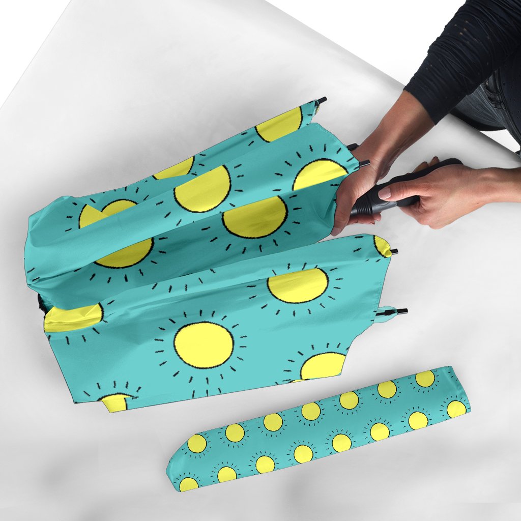 Sun Cute Pattern Print Automatic Foldable Umbrella-grizzshop