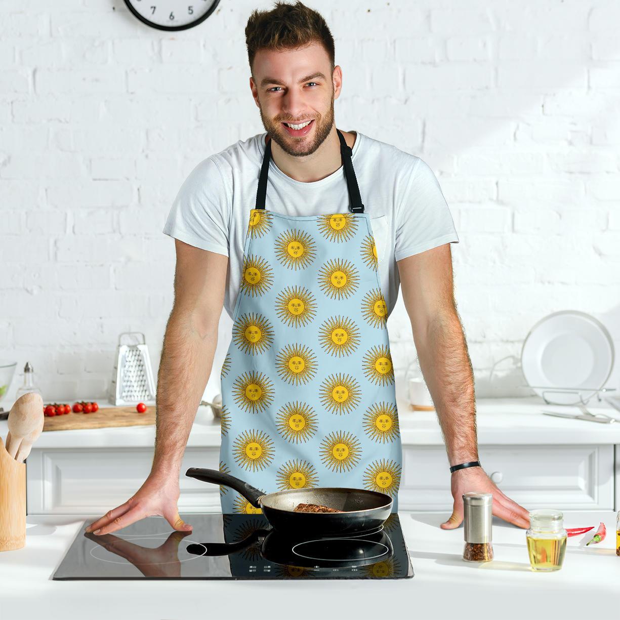 Sun Print Pattern Men's Apron-grizzshop
