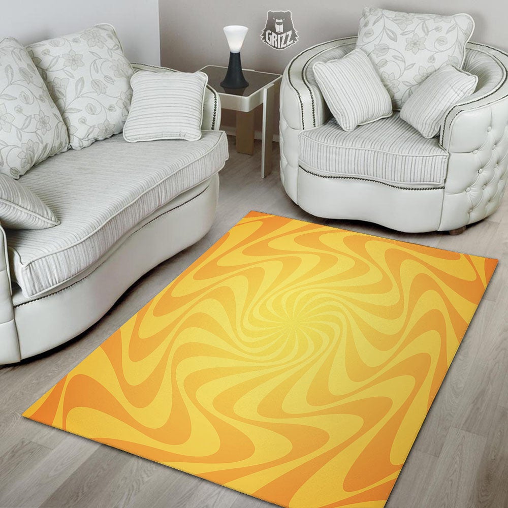 Sun Psychedelic Burning Print Floor Mat-grizzshop