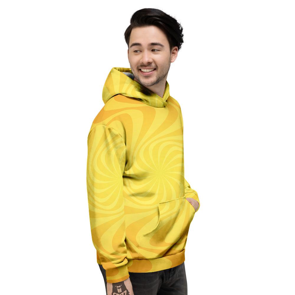 Sun Psychedelic Burning Print Men's Hoodie-grizzshop