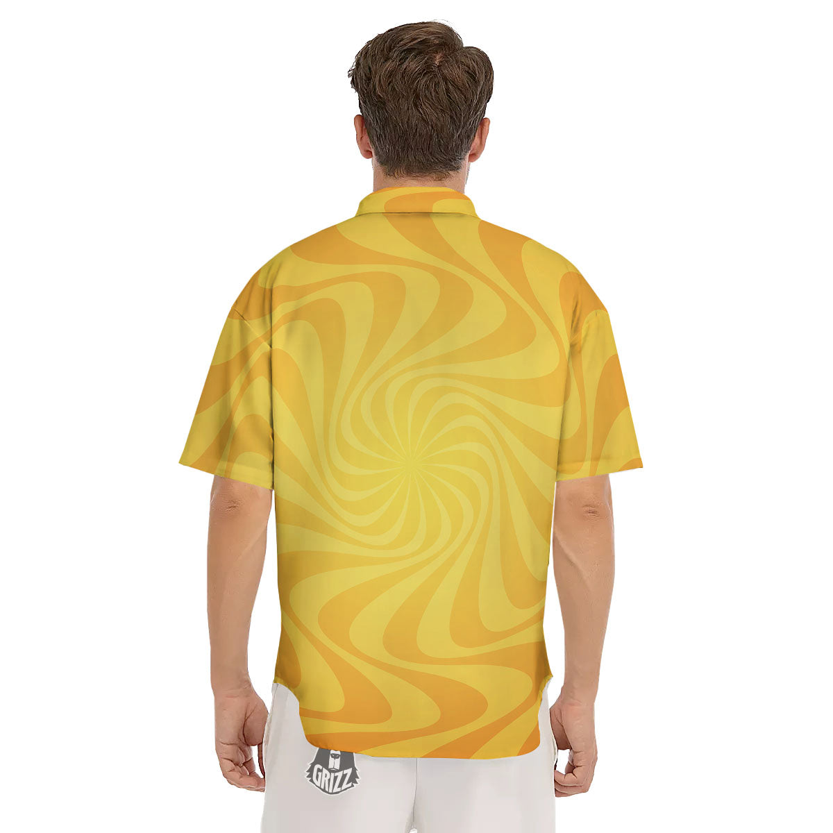 Sun Psychedelic Burning Print Men's Short Sleeve Shirts-grizzshop