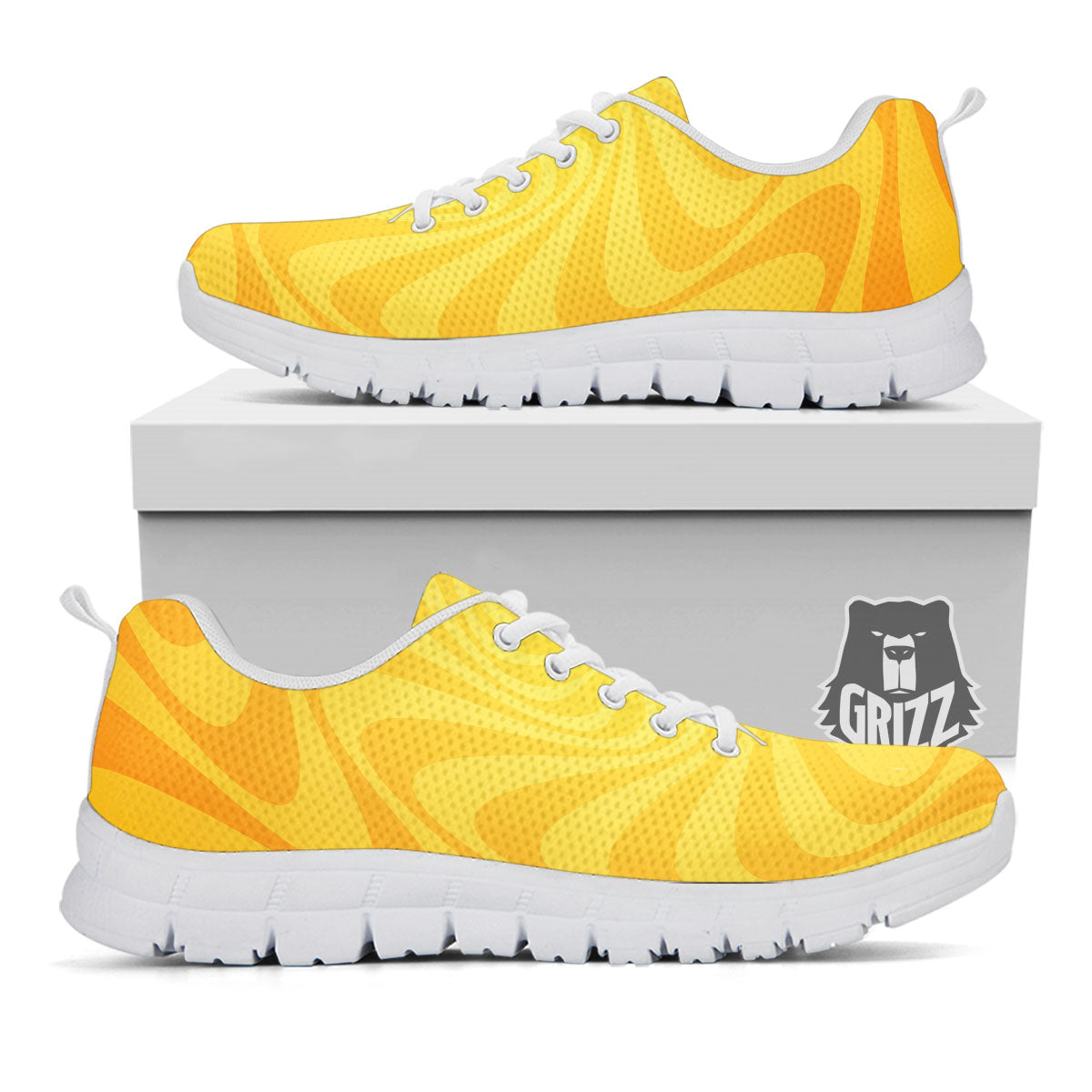Sun Psychedelic Burning Print White Sneaker-grizzshop