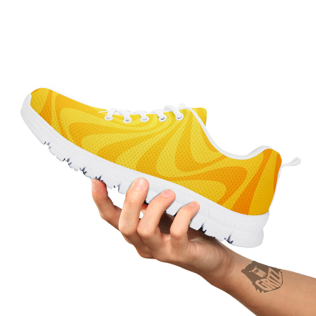 Sun Psychedelic Burning Print White Sneaker-grizzshop