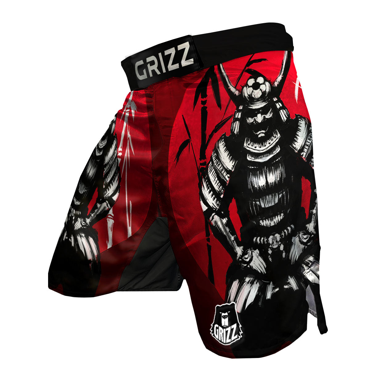 Sun Samurai Red Rising Print MMA Shorts