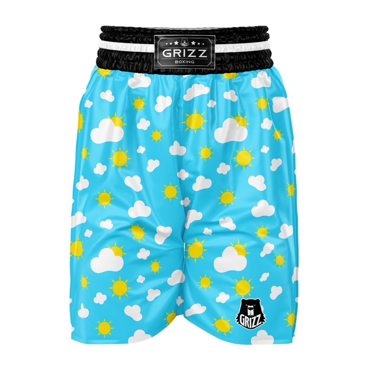 Sun Shiny Print Pattern Boxing Shorts-grizzshop
