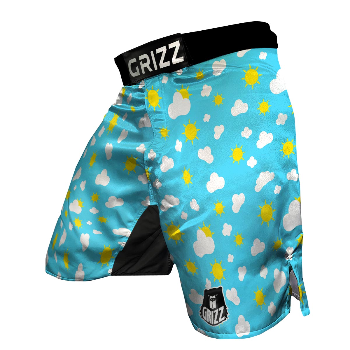 Sun Shiny Print Pattern MMA Shorts-grizzshop