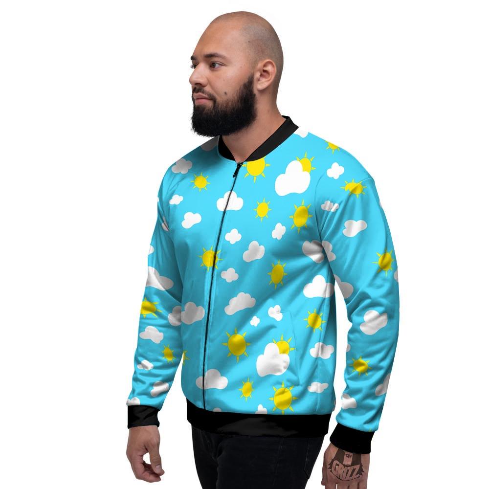 Sun Shiny Print Pattern Men's Bomber Jacket-grizzshop