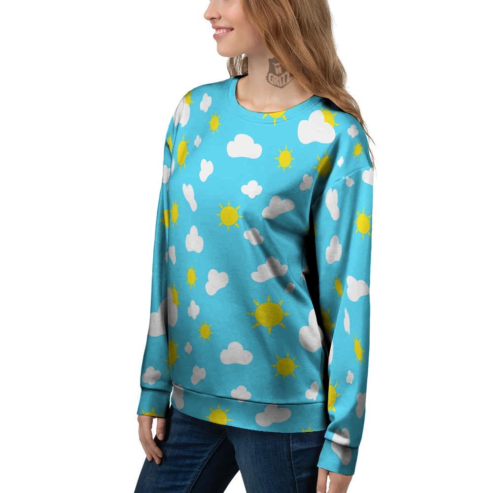 Sun Shiny Print Pattern Women's Sweatshirt-grizzshop