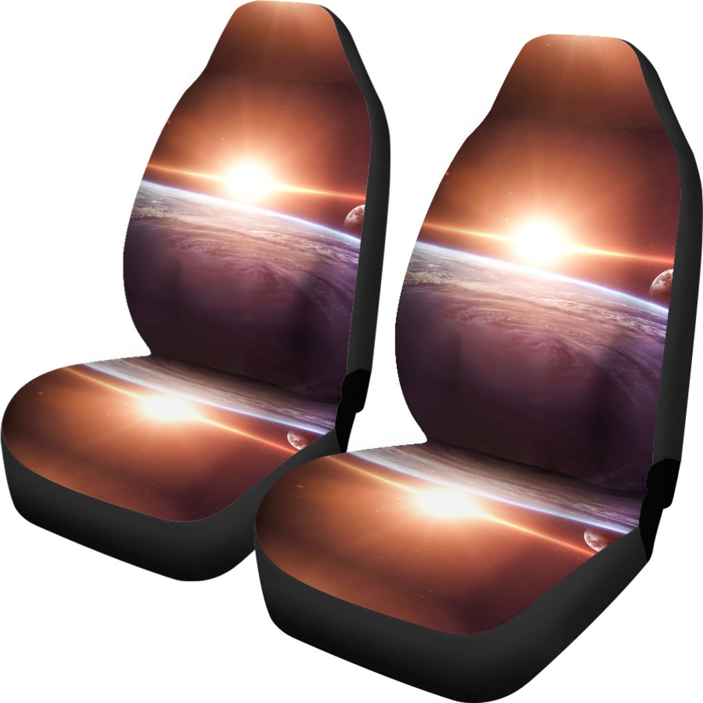 Sun Galaxy Space Earth Print Universal Fit Car Seat Cover-grizzshop