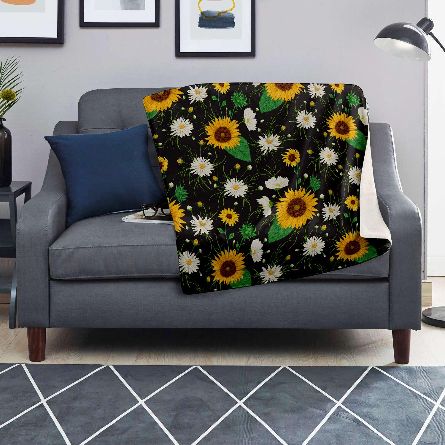 Sunflower And Chamomile Blanket-grizzshop