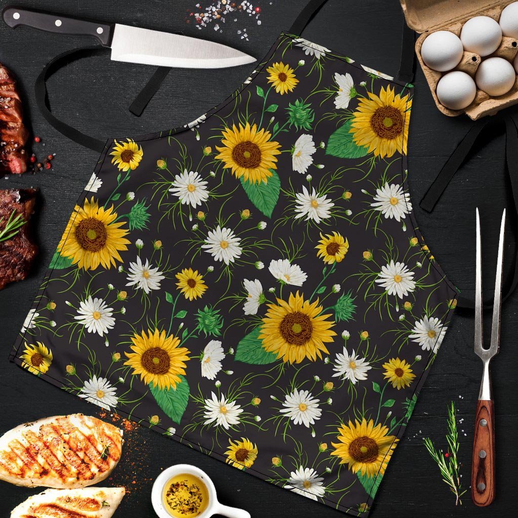 Sunflower And Chamomile Men's Apron-grizzshop