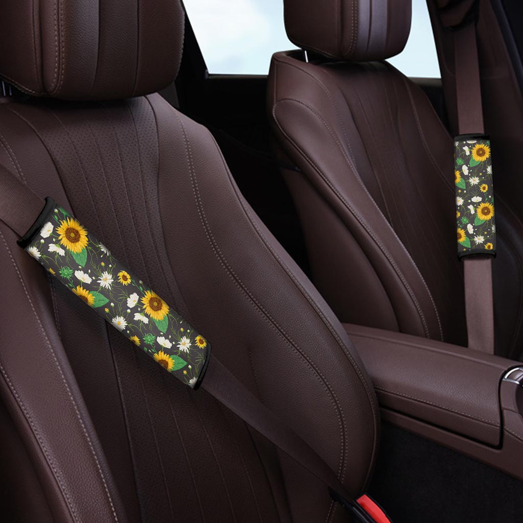 Sunflower And Chamomile Seat Belt Cover-grizzshop