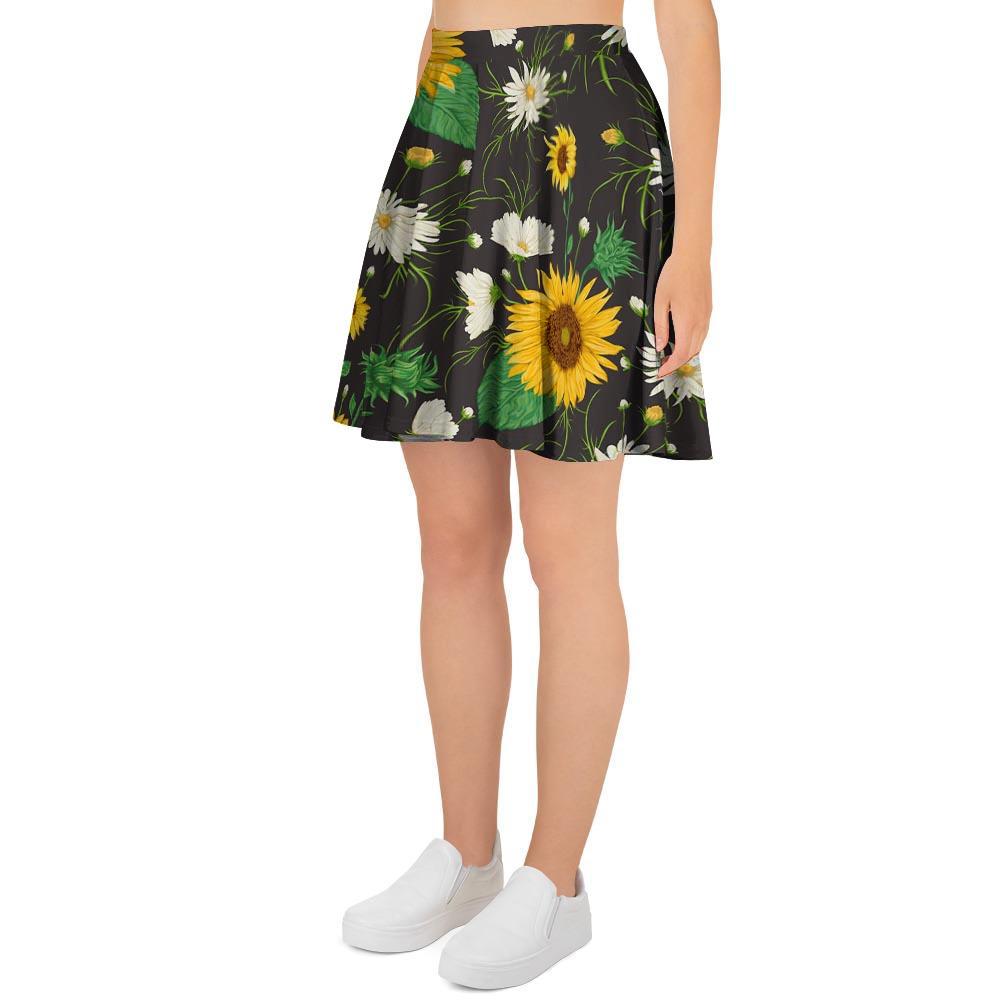 Sunflower And Chamomile Women's Skirt-grizzshop