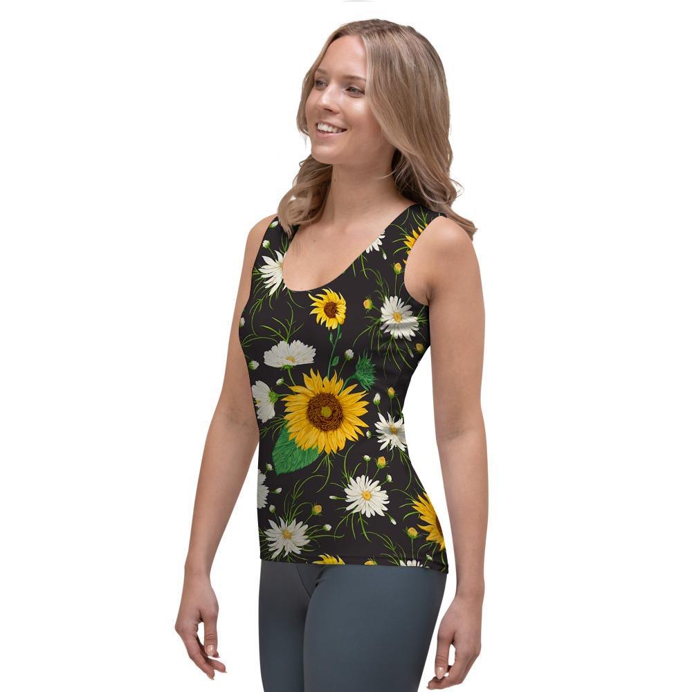 Sunflower And Chamomile Women's Tank Top-grizzshop