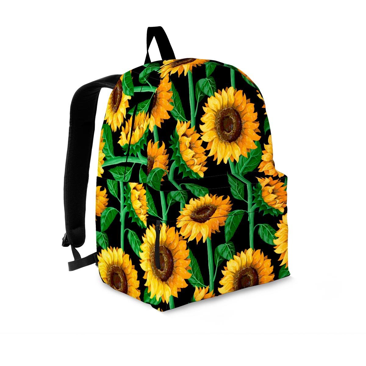 Sunflower Black Print Backpack-grizzshop
