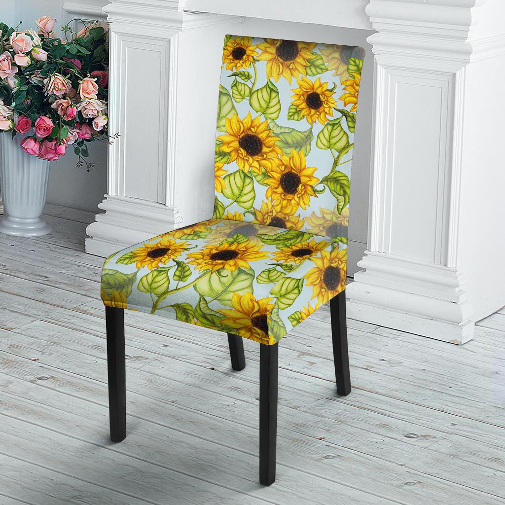 Sunflower Blue Chair Cover-grizzshop