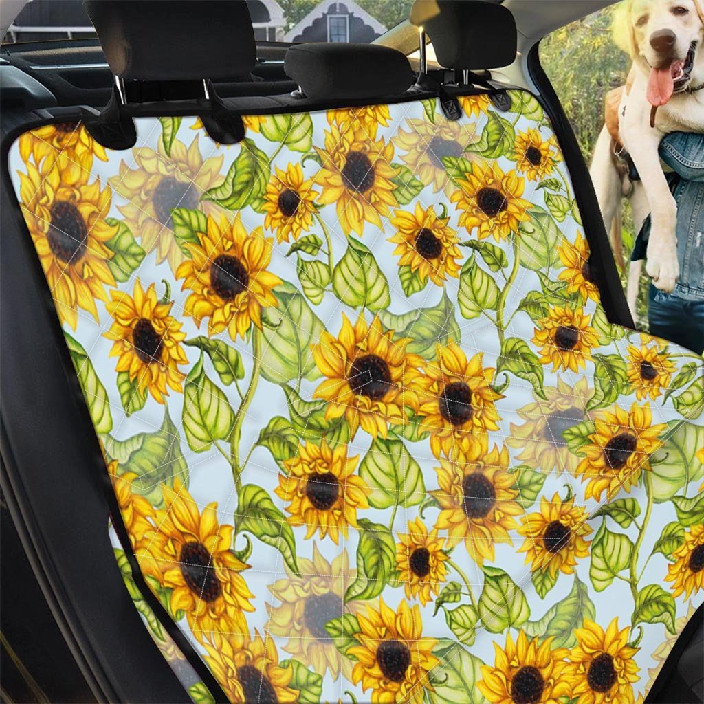 Sunflower Blue Pet Car Seat Cover-grizzshop