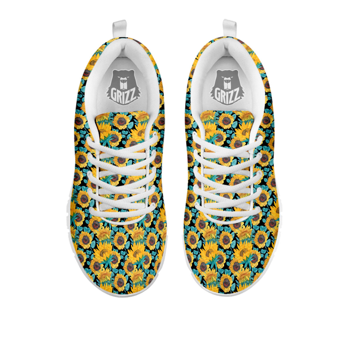 Sunflower Bright Print Pattern White Sneaker-grizzshop
