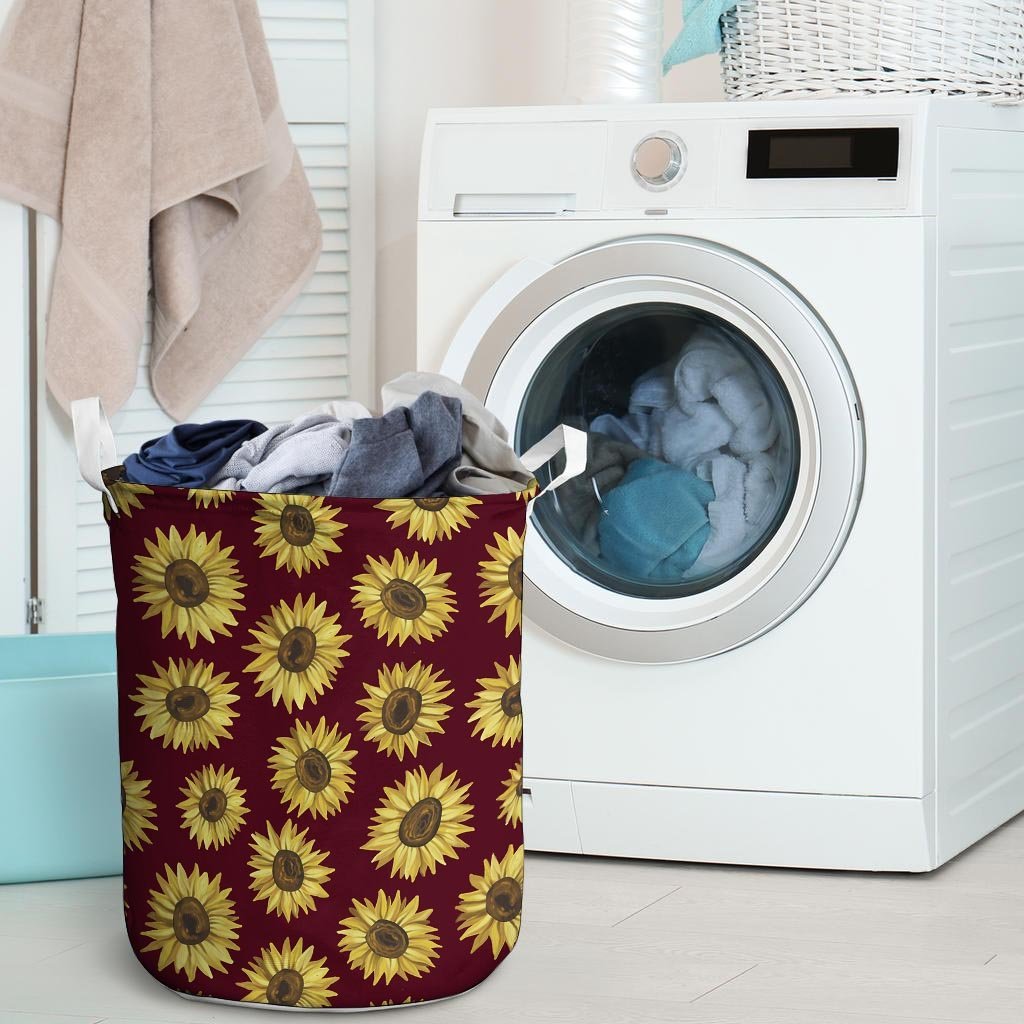 Sunflower Brown Laundry Basket-grizzshop