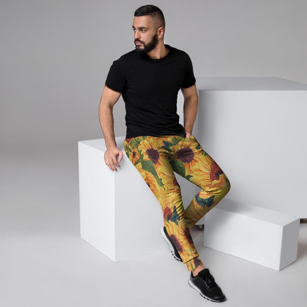 Sunflower Butterfly Men's Joggers-grizzshop