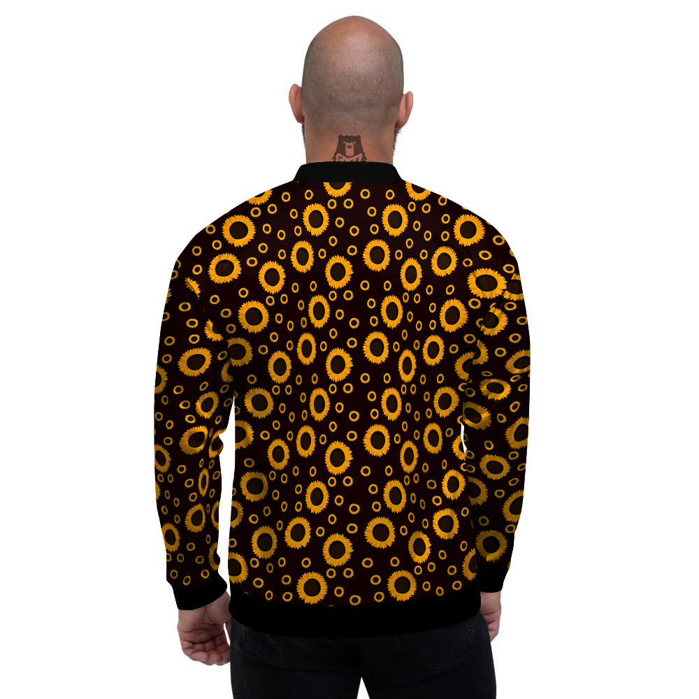 Sunflower Dark Print Pattern Men's Bomber Jacket-grizzshop