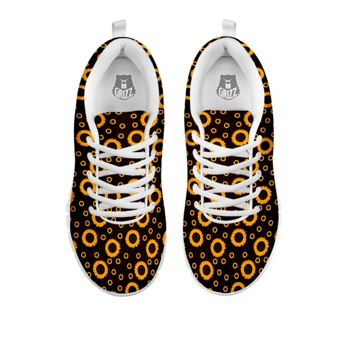 Sunflower Dark Print Pattern White Sneaker-grizzshop