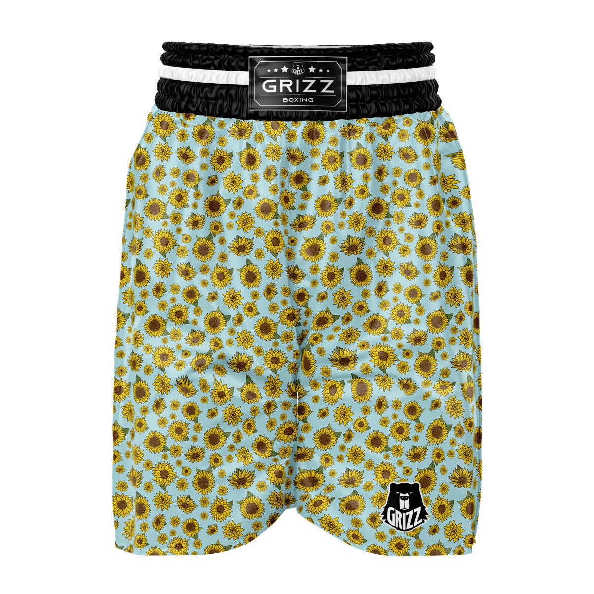 Sunflower Doodle Print Pattern Boxing Shorts-grizzshop