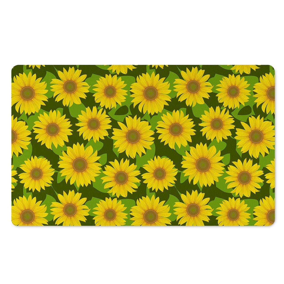 Sunflower Flower Print Door Mat-grizzshop