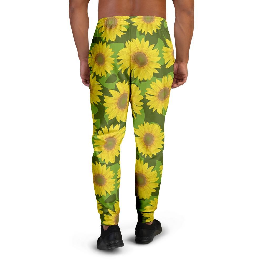 Sunflower Flower Print Men's Joggers-grizzshop
