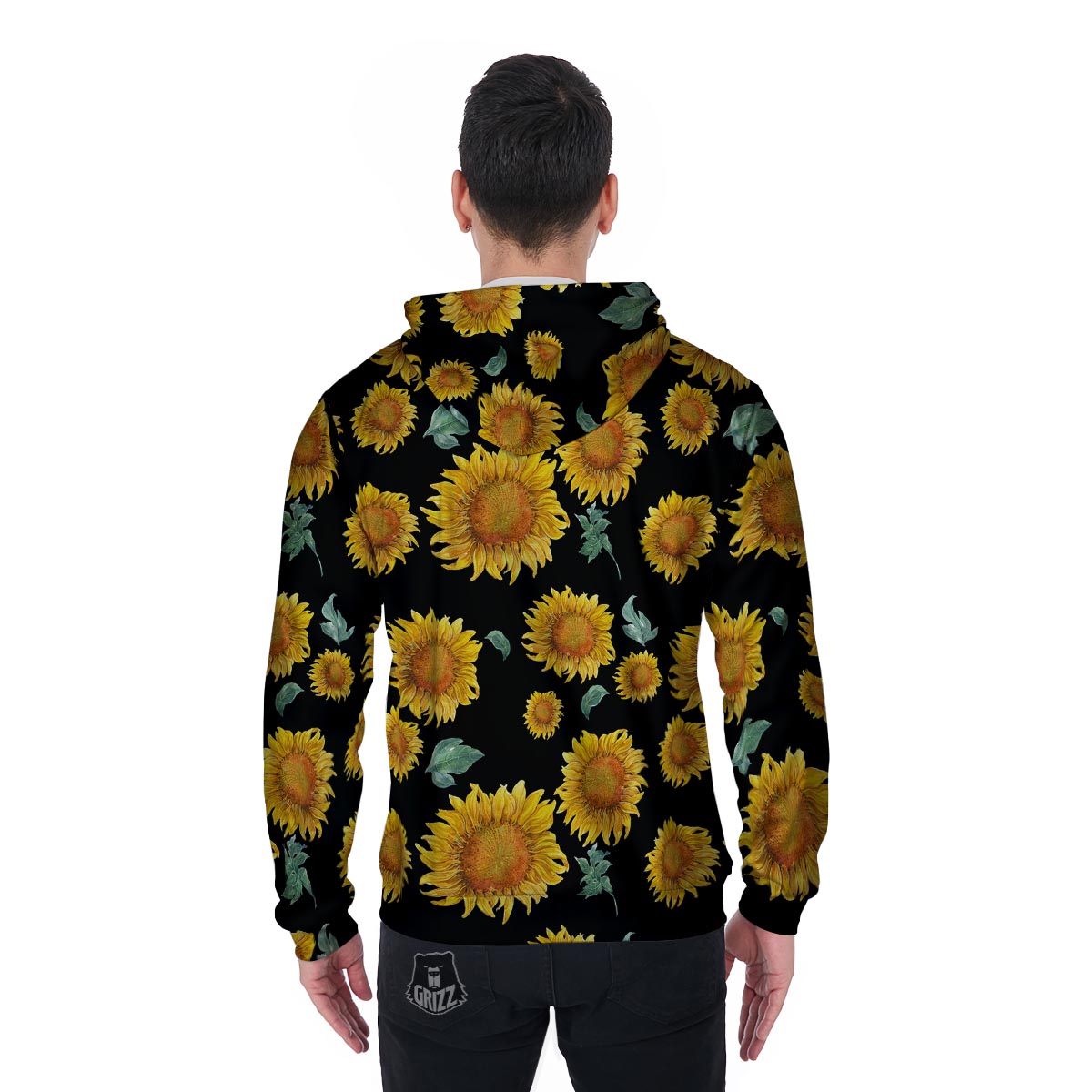 Sunflower Men's Zip Up Hoodie-grizzshop