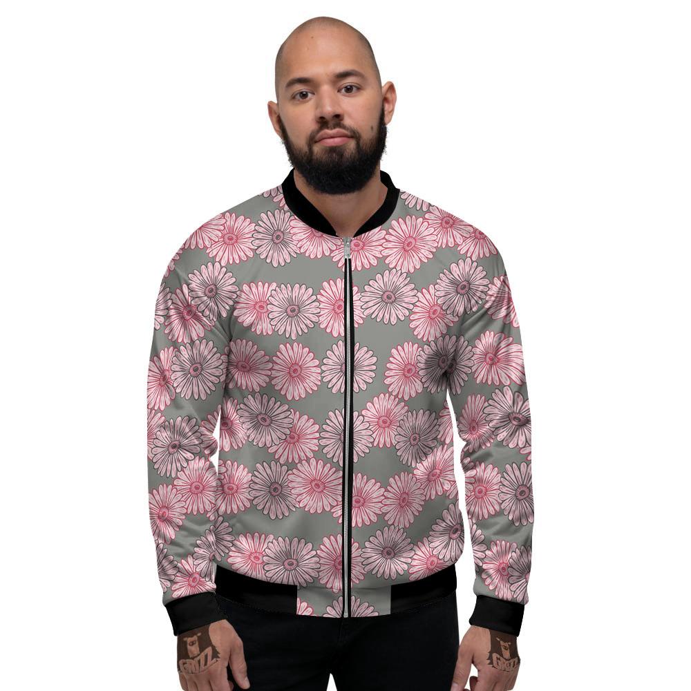 Sunflower Pink Print Pattern Men's Bomber Jacket-grizzshop