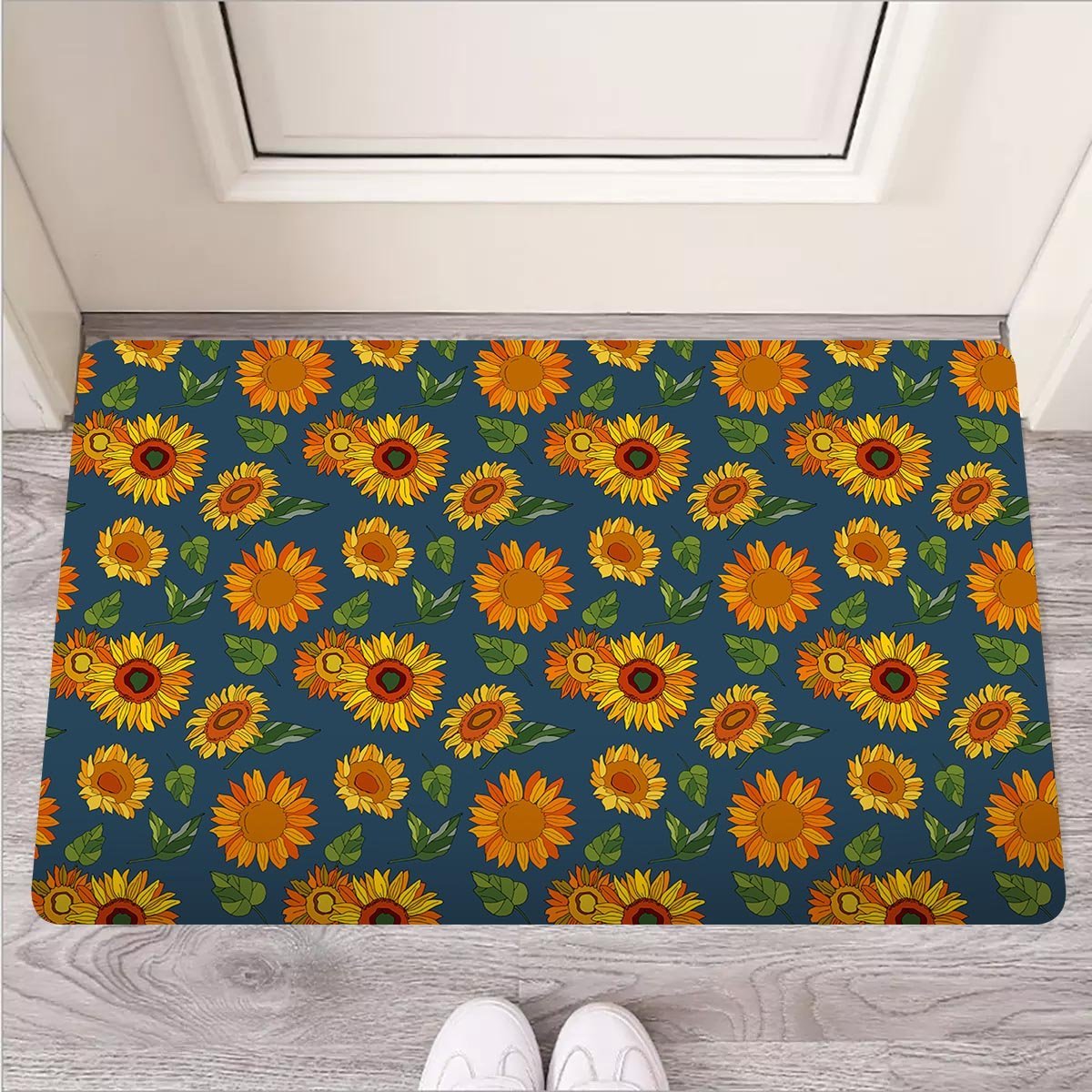 Sunflower Print Door Mat-grizzshop