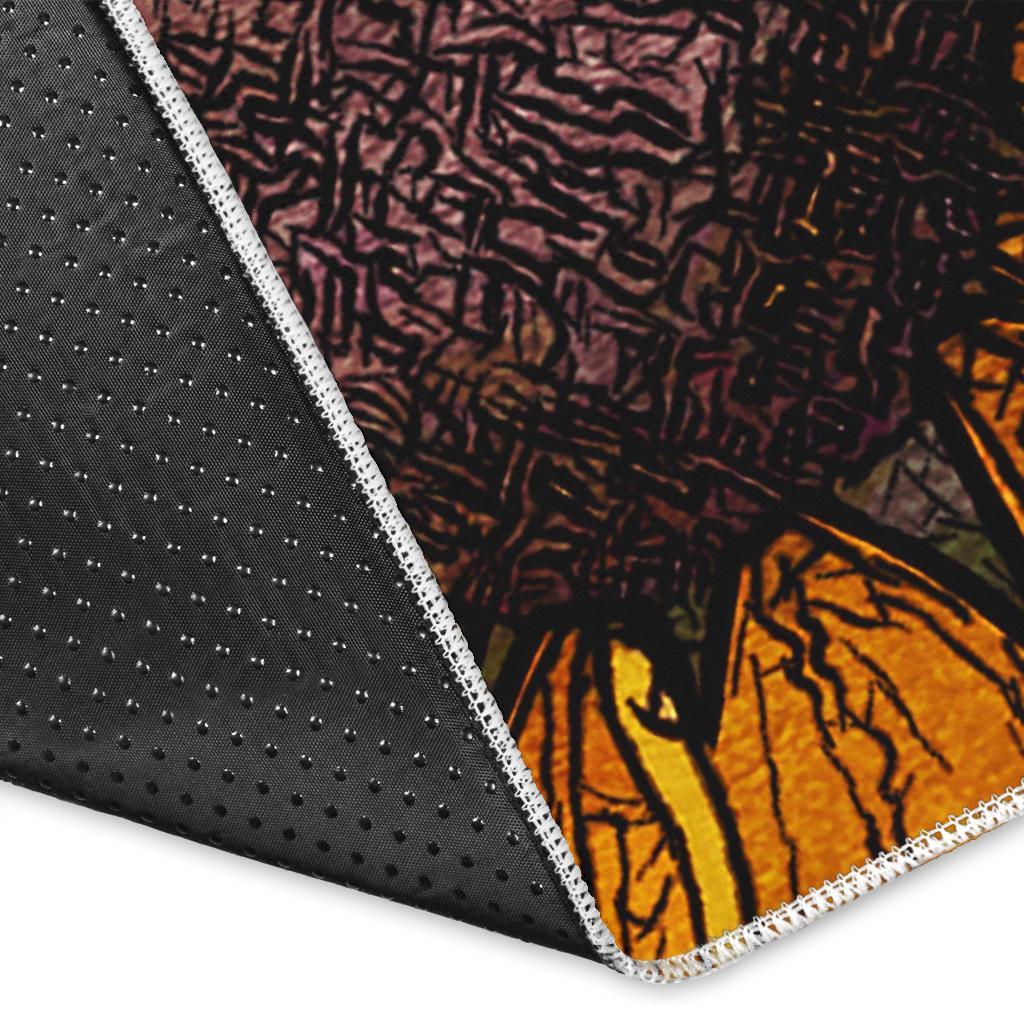 Sunflower Print Pattern Floor Mat-grizzshop