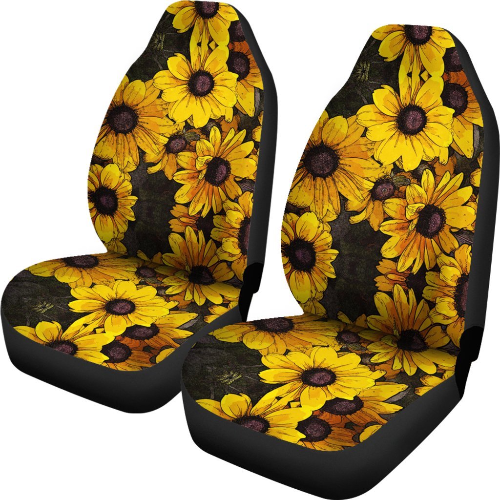 Sunflower Print Pattern Universal Fit Car Seat Cover-grizzshop