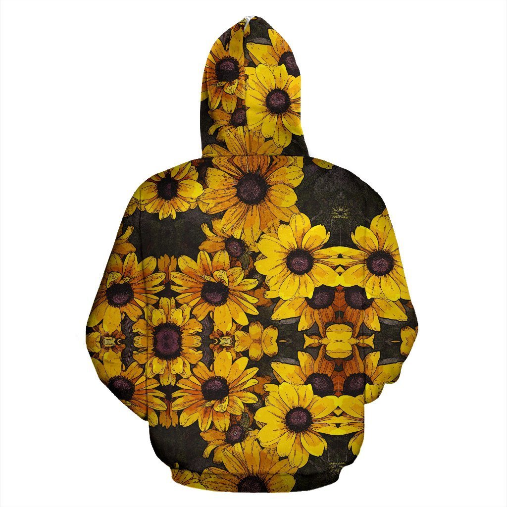 Sunflower Print Pattern Women Men Pullover Hoodie-grizzshop