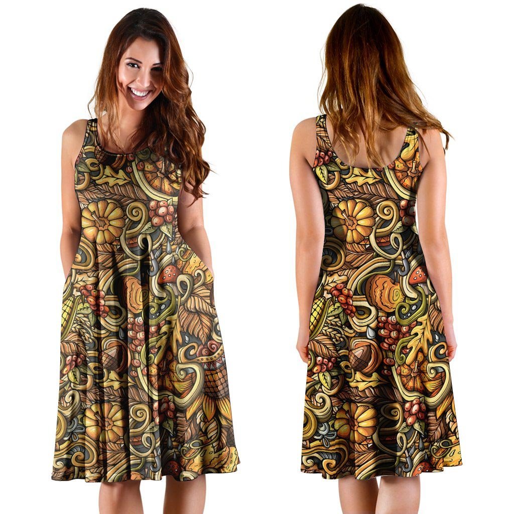 Sunflower Psychedelic Dress-grizzshop