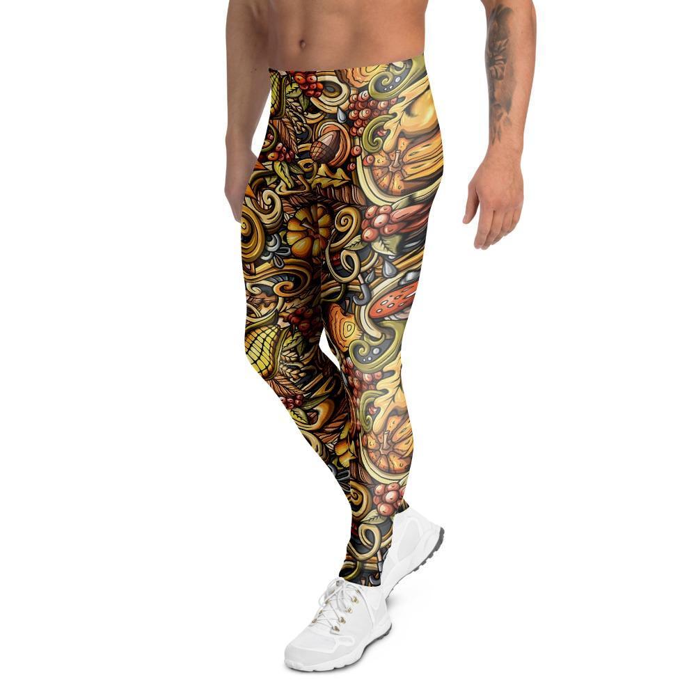Sunflower Psychedelic Men's Leggings-grizzshop