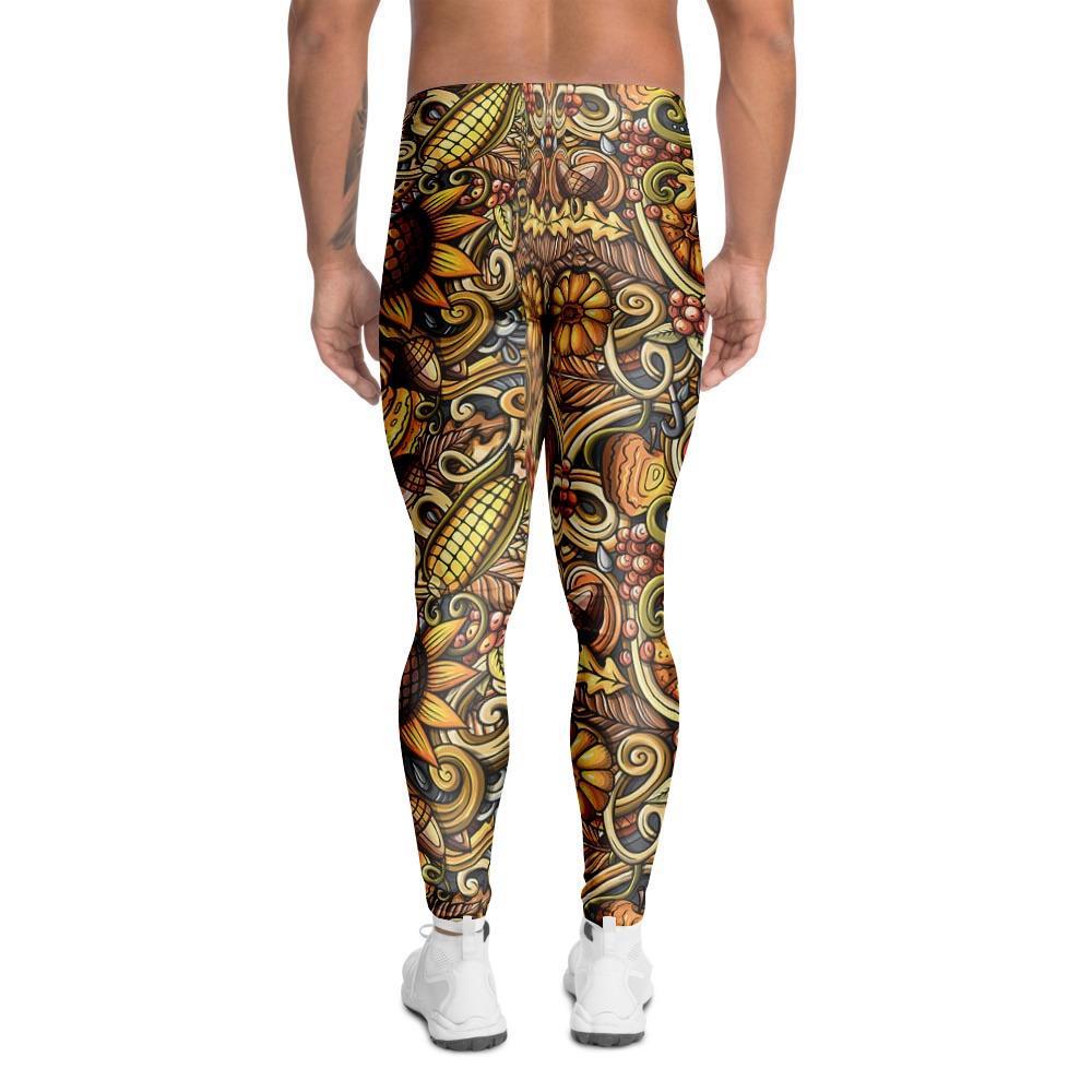 Sunflower Psychedelic Men's Leggings-grizzshop
