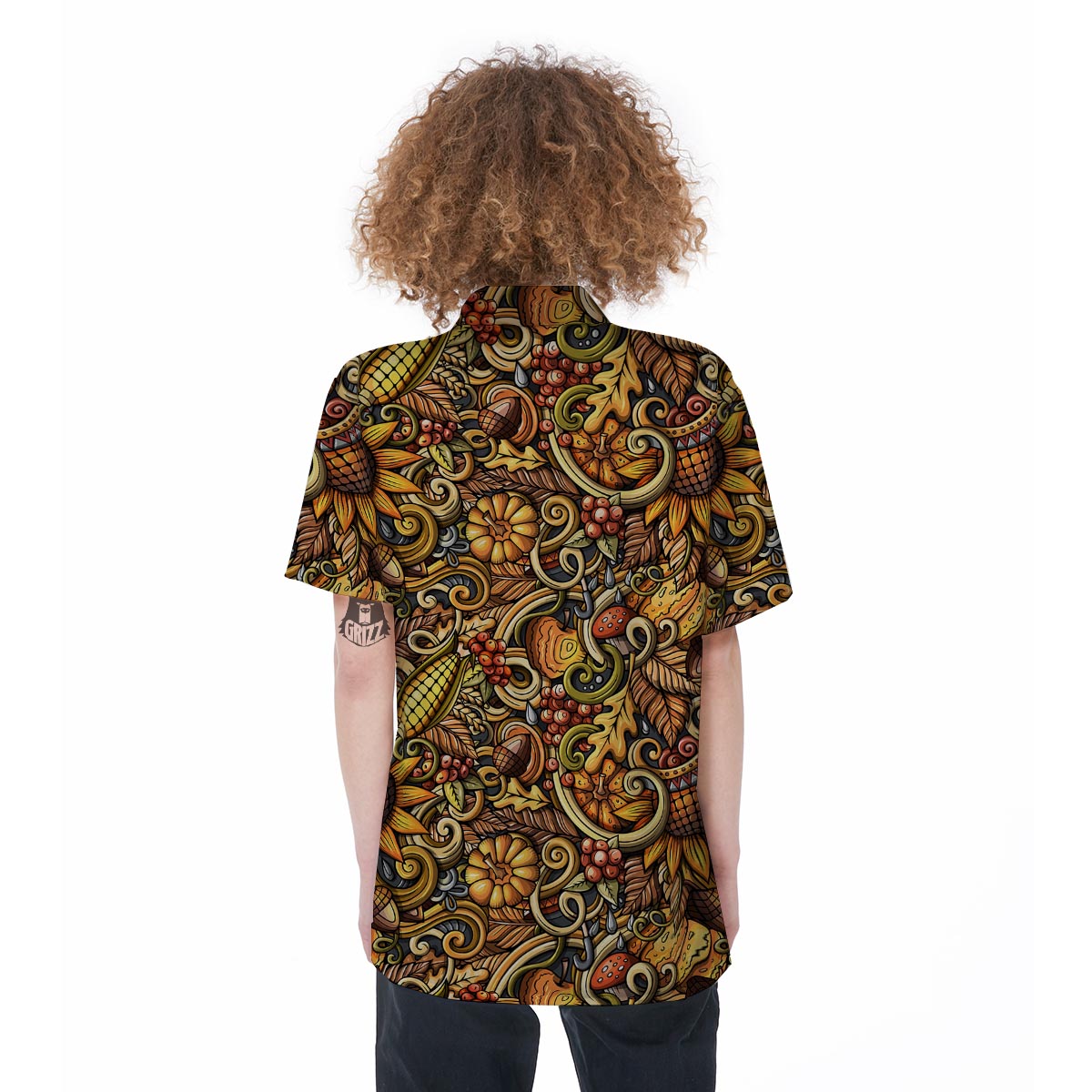 Sunflower Psychedelic Women's Short Sleeve Shirts-grizzshop