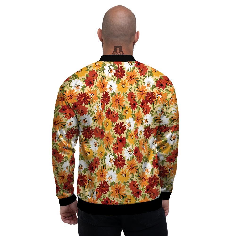 Sunflower Red Print Pattern Men's Bomber Jacket-grizzshop