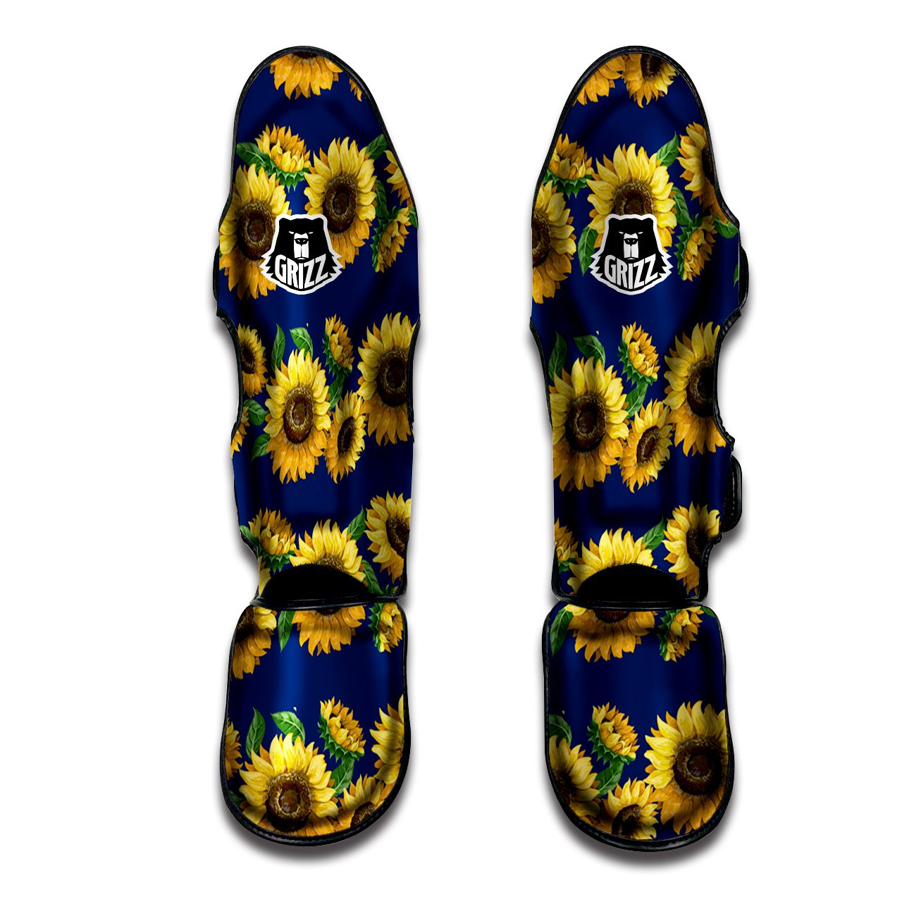 Sunflower Polka Dot Print Pattern Muay Thai Boxing Shorts main image 1