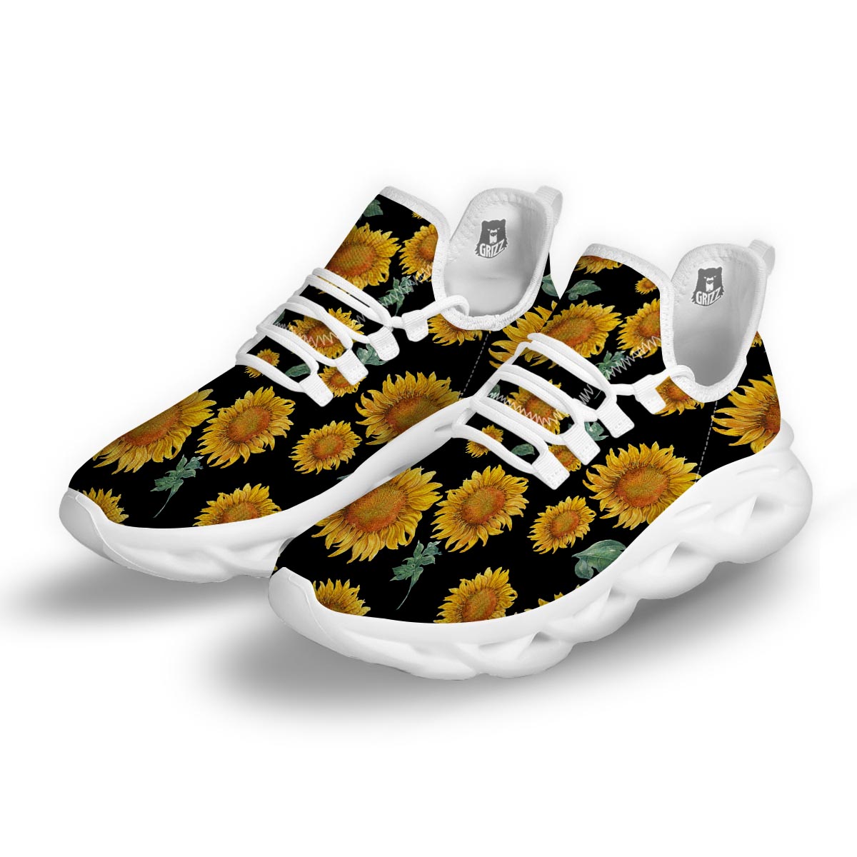 Sunflower White Running Shoes-grizzshop