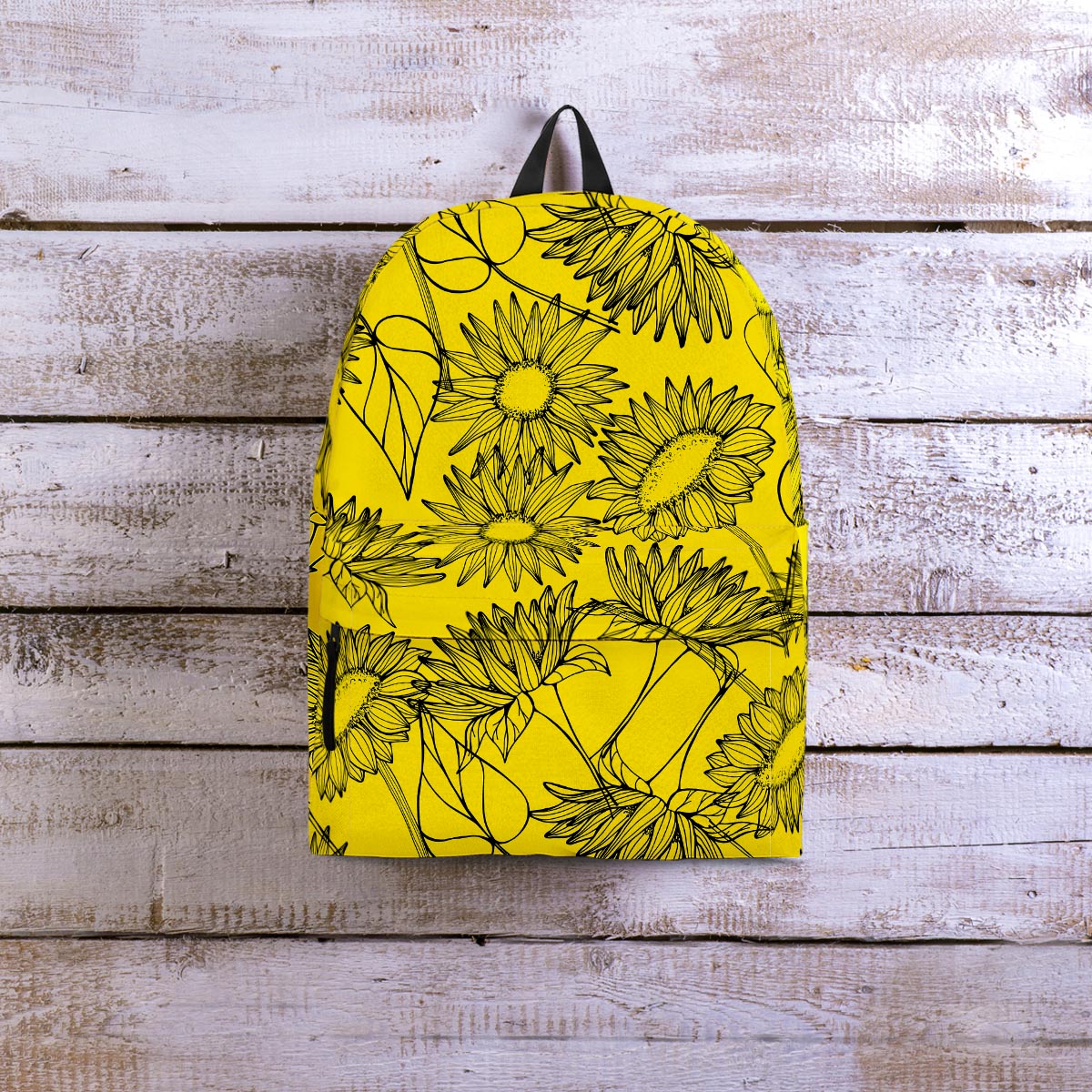 Sunflower Yellow Print Backpack-grizzshop