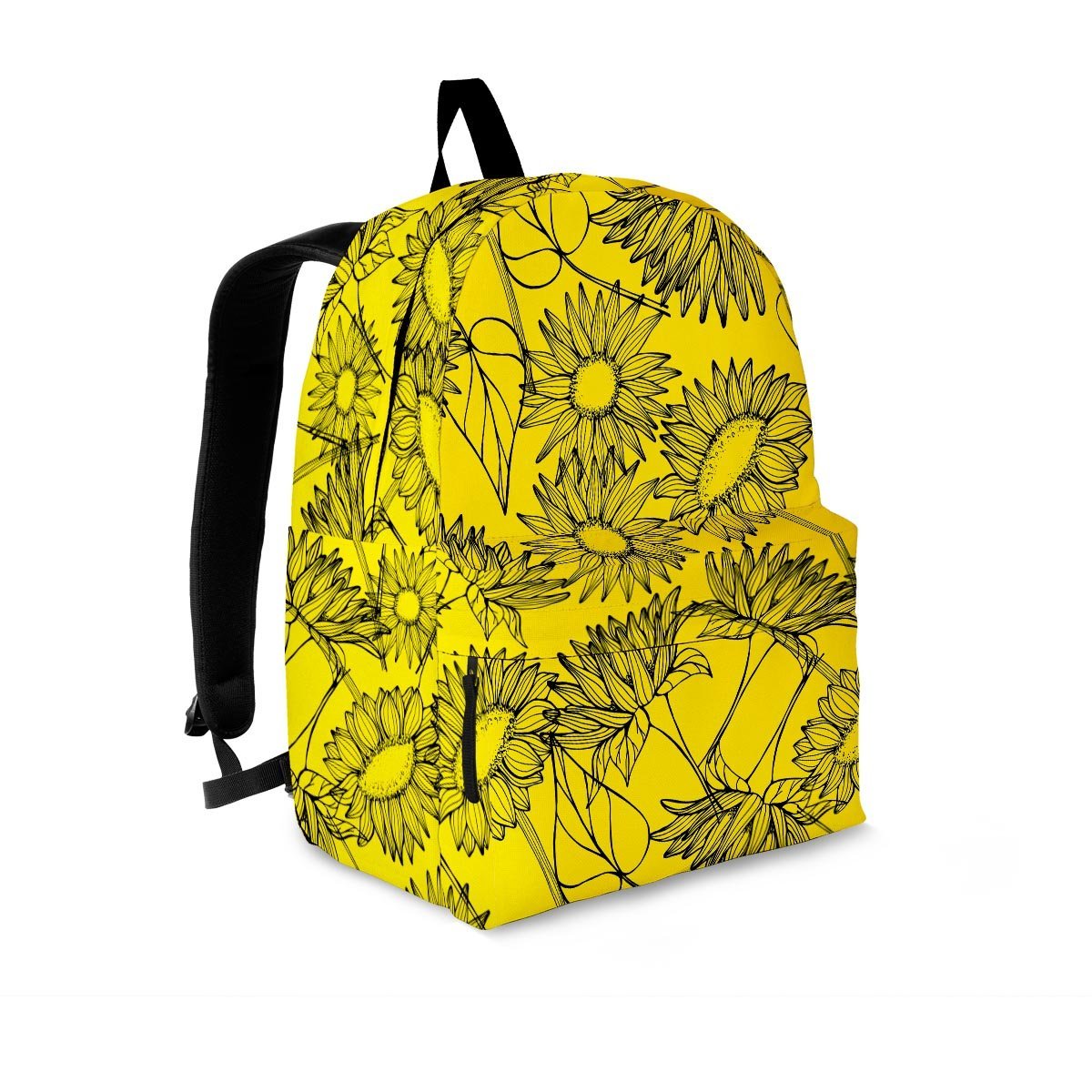 Sunflower Yellow Print Backpack-grizzshop