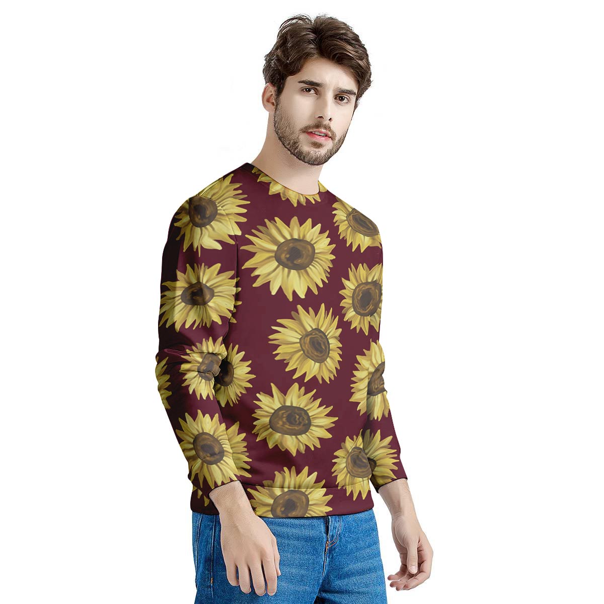 Sunflower Brown Men's Sweatshirt-grizzshop