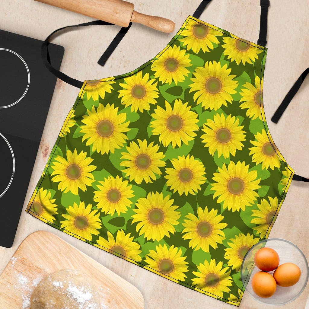 Sunflower Flower Print Women's Apron-grizzshop