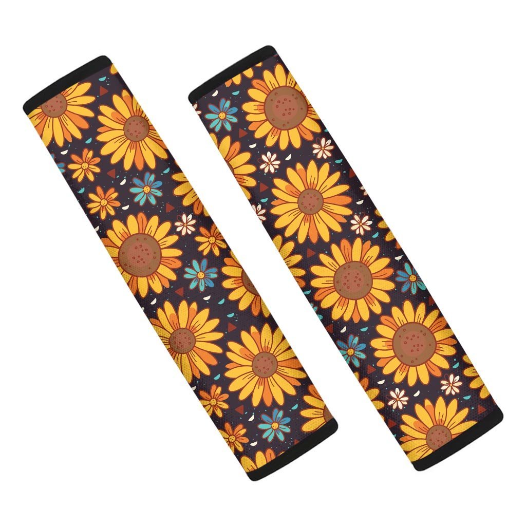 Sunflowr Floral Seat Belt Cover-grizzshop