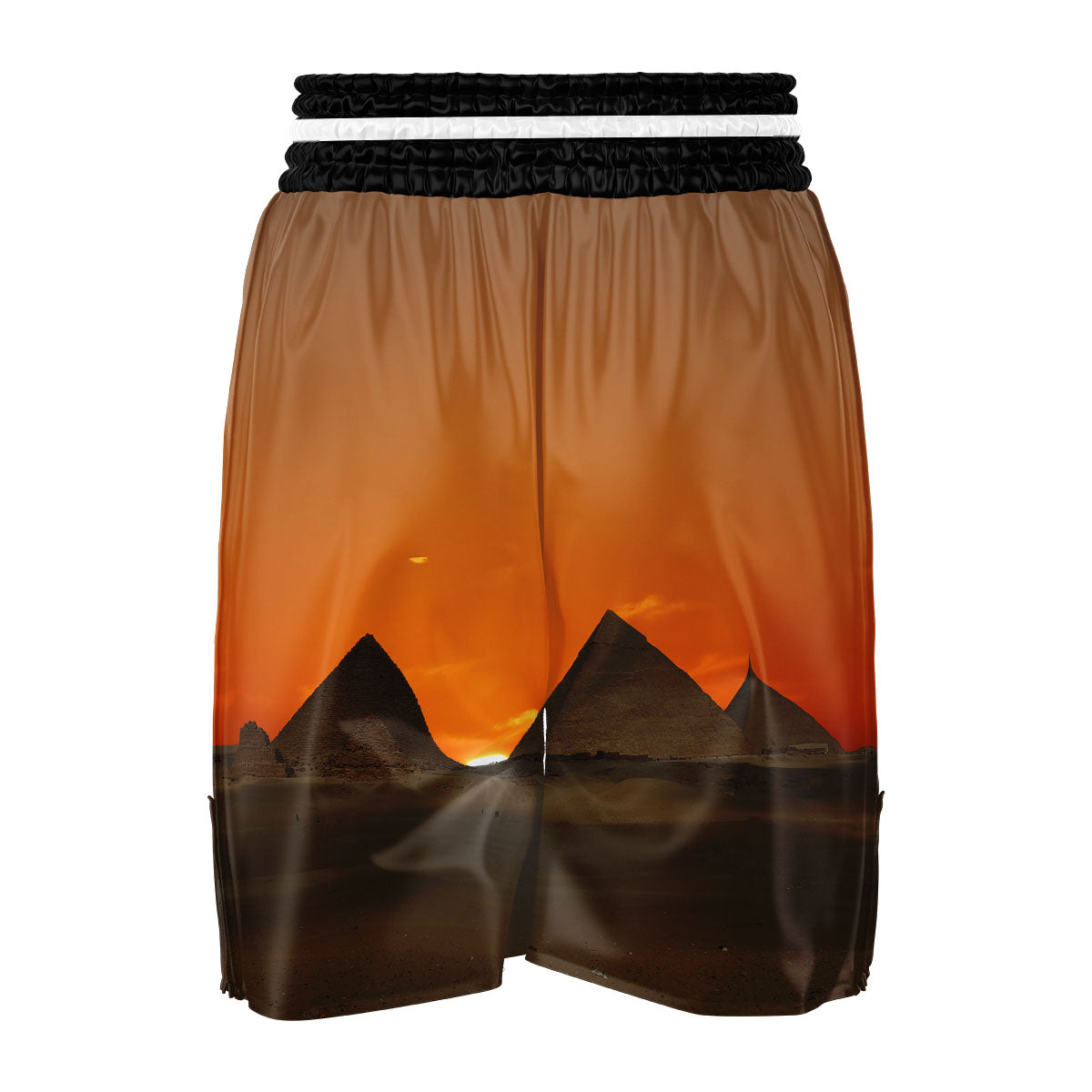 Sunset Pyramid Print Boxing Shorts-grizzshop